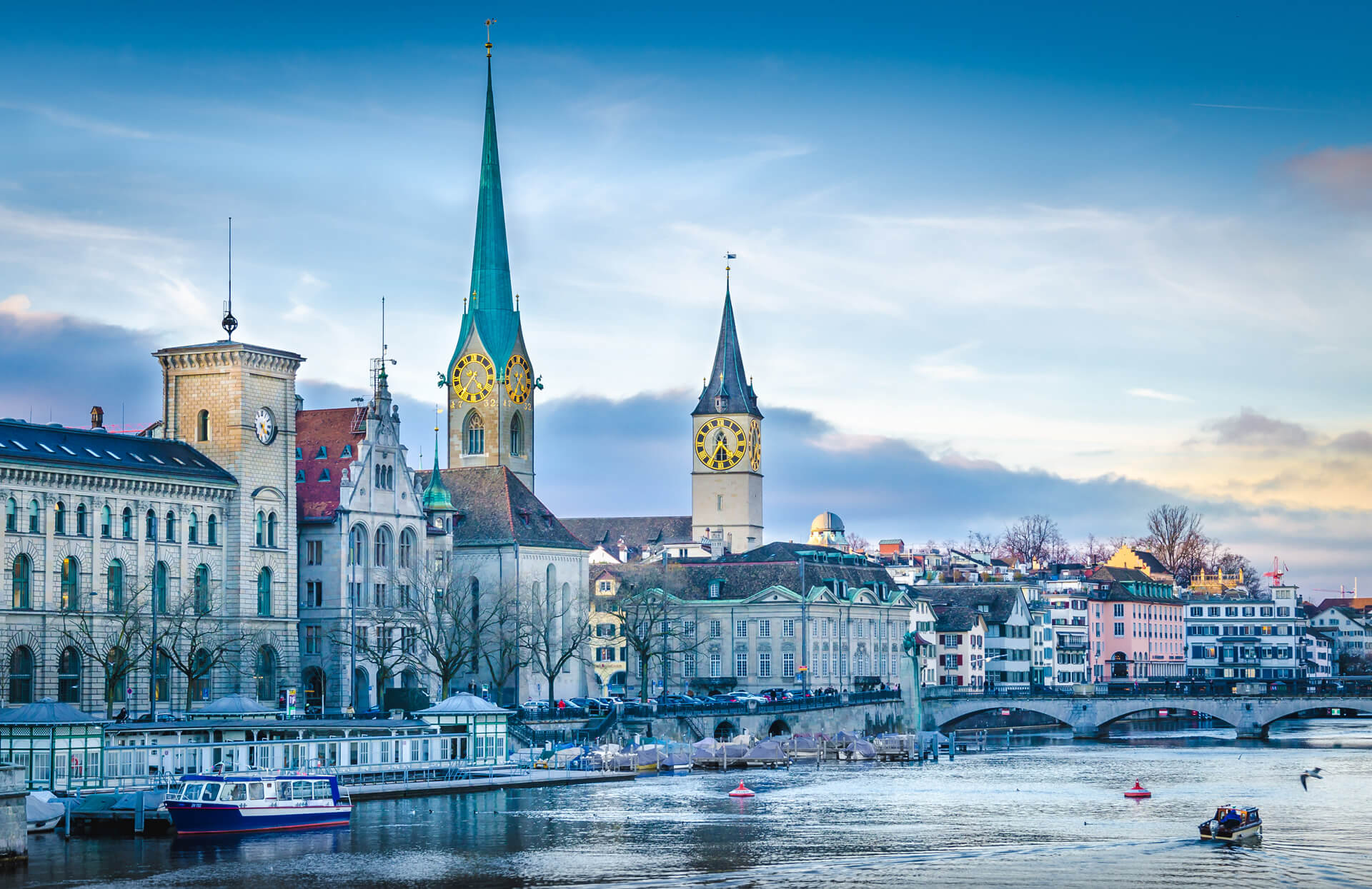 Zurich Lake and town